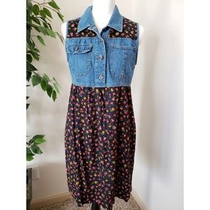 Vintage | Denim and Floral Dress